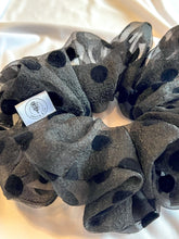 Load image into Gallery viewer, Black Dotted Oversized Scrunchie | LIMITED | Extra Large Scrunchie