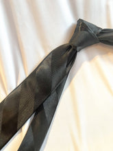 Load image into Gallery viewer, Men’s Satin Stripe Necktie in Black