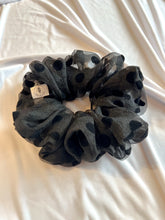 Load image into Gallery viewer, Black Dotted Oversized Scrunchie | LIMITED | Extra Large Scrunchie