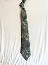 Load image into Gallery viewer, Men’s Necktie in Steel Atlas | Silver Gray Map Tie