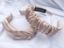 Load image into Gallery viewer, Vanilla Champagne Satin Headbands