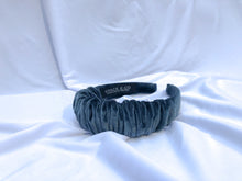 Load image into Gallery viewer, Charcoal Blue Velvet Headbands