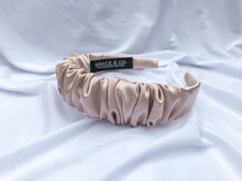 Load image into Gallery viewer, Vanilla Champagne Satin Headbands
