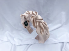 Load image into Gallery viewer, Vanilla Champagne Satin Headbands