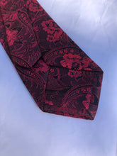 Load image into Gallery viewer, Men’s Tie in Red Paisley Floral