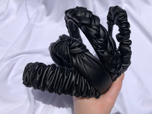 Load image into Gallery viewer, Black Pleather Headbands