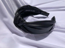 Load image into Gallery viewer, Black Pleather Headbands