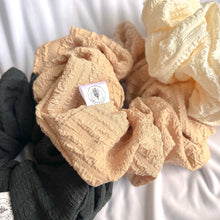 Load image into Gallery viewer, Textured Crinkle Extra Large Scrunchies | Neutral Scrunchies