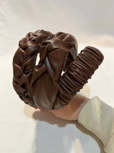 Load image into Gallery viewer, Chocolate Pleather Headbands | Brown Pleather Headbands