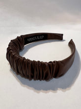 Load image into Gallery viewer, Chocolate Pleather Headbands | Brown Pleather Headbands