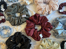 Load image into Gallery viewer, Midnight Black Giant Satin Scrunchie | Black Extra Large Scrunchies