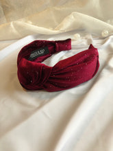 Load image into Gallery viewer, Burgundy Sparkle Velvet Headbands
