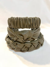Load image into Gallery viewer, Olive Pleather Headband | Army Green Pleather Headband
