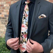 Load image into Gallery viewer, Men’s Cotton Necktie in Neutral Floral