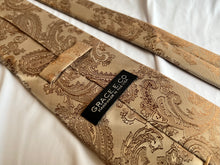 Load image into Gallery viewer, Men’s Necktie in Taupe Paisley