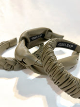 Load image into Gallery viewer, Olive Pleather Headband | Army Green Pleather Headband