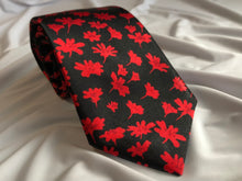 Load image into Gallery viewer, Limited | Men’s Satin Tie in Black and Red Floral
