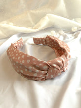 Load image into Gallery viewer, Blush and White Dots Headbands