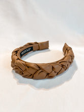 Load image into Gallery viewer, Cookie Butter Pleather Headband | Light Brown Pleather Headband