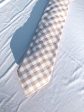 Load image into Gallery viewer, Men’s Cotton Necktie in Caramel Check