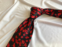 Load image into Gallery viewer, Limited | Men’s Satin Tie in Black and Red Floral