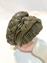 Load image into Gallery viewer, Olive Pleather Headband | Army Green Pleather Headband