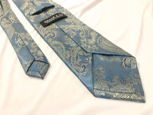 Load image into Gallery viewer, Men’s Tie in Blue and Gold Paisley