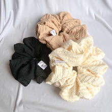 Load image into Gallery viewer, Textured Crinkle Extra Large Scrunchies | Neutral Scrunchies