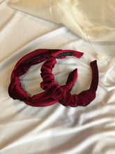 Load image into Gallery viewer, Burgundy Sparkle Velvet Headbands