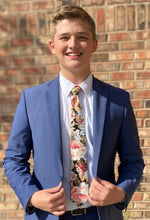 Load image into Gallery viewer, Men’s Cotton Necktie in Neutral Floral