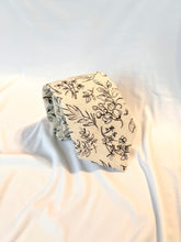 Load image into Gallery viewer, Last One | Men’s Necktie in Black And Beige Floral Linen | Limited