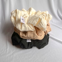 Load image into Gallery viewer, Textured Crinkle Extra Large Scrunchies | Neutral Scrunchies