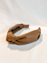 Load image into Gallery viewer, Cookie Butter Pleather Headband | Light Brown Pleather Headband