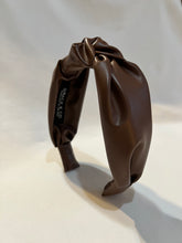 Load image into Gallery viewer, Chocolate Pleather Headbands | Brown Pleather Headbands