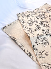 Load image into Gallery viewer, Last One | Men’s Necktie in Black And Beige Floral Linen | Limited