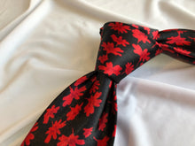 Load image into Gallery viewer, Limited | Men’s Satin Tie in Black and Red Floral