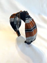 Load image into Gallery viewer, Cinnamon Plaid Headband | Fall Plaid Headband