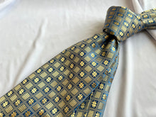 Load image into Gallery viewer, 2 LEFT | Men’s Necktie in Blue and Gold Tile