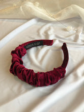 Load image into Gallery viewer, Burgundy Sparkle Velvet Headbands