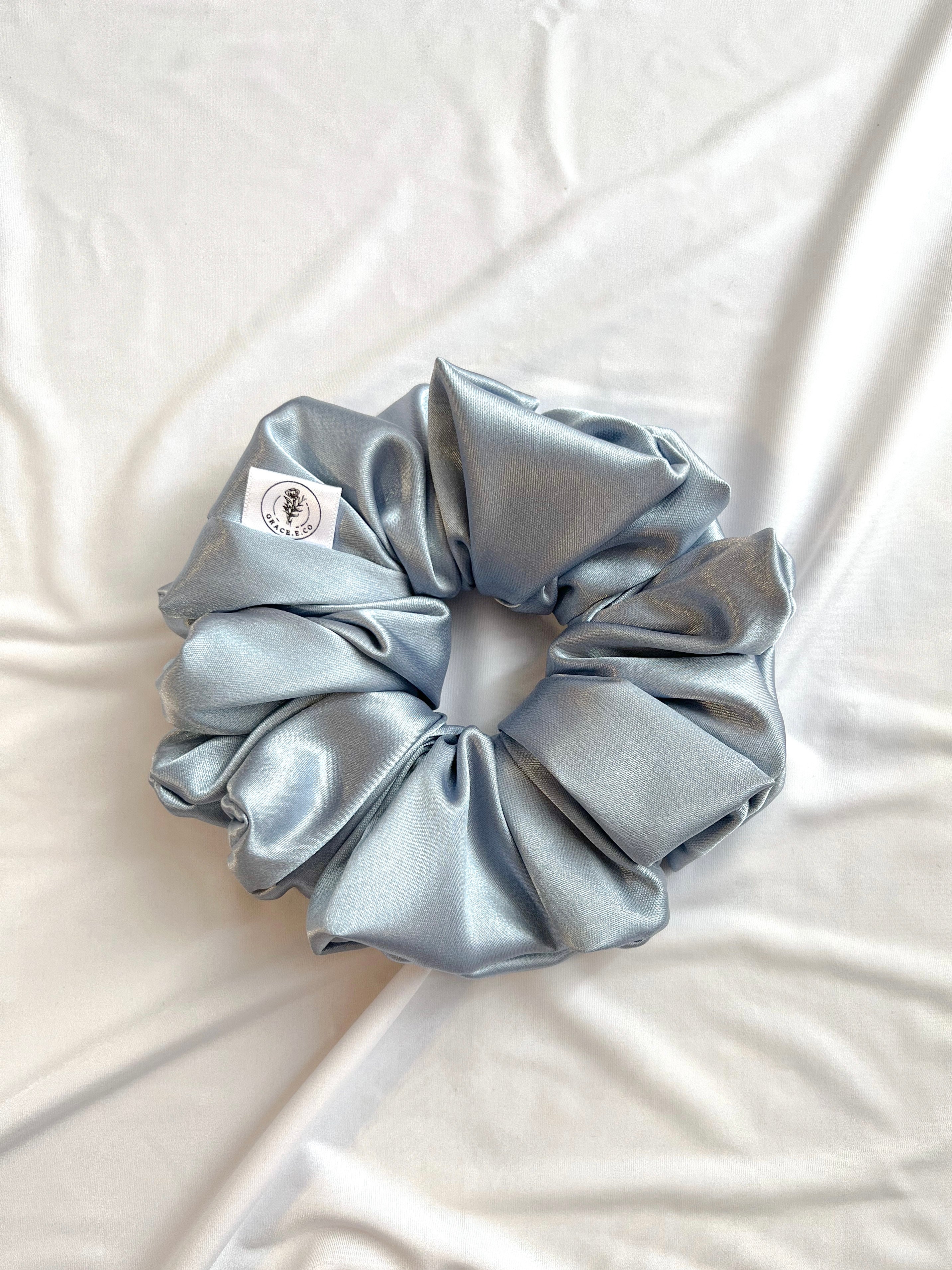 Ice Blue Giant Satin Scrunchie | Extra Large Scrunchies