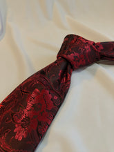 Load image into Gallery viewer, Men’s Tie in Red Paisley Floral