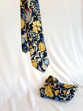 Load image into Gallery viewer, Limited | Men’s Necktie in Blue and Yellow Floral
