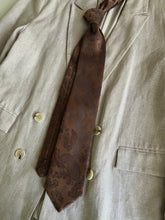 Load image into Gallery viewer, Men’s Necktie in Copper and Black Paisley
