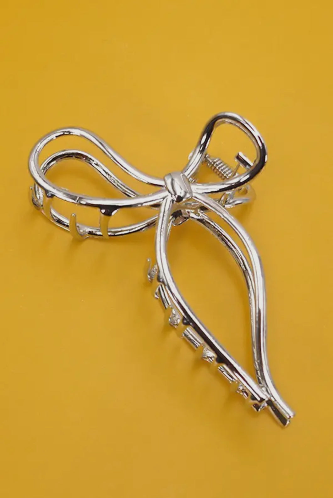 Silver and Gold Metal Bow Claw Clips | Hair Ribbon Claw Clip