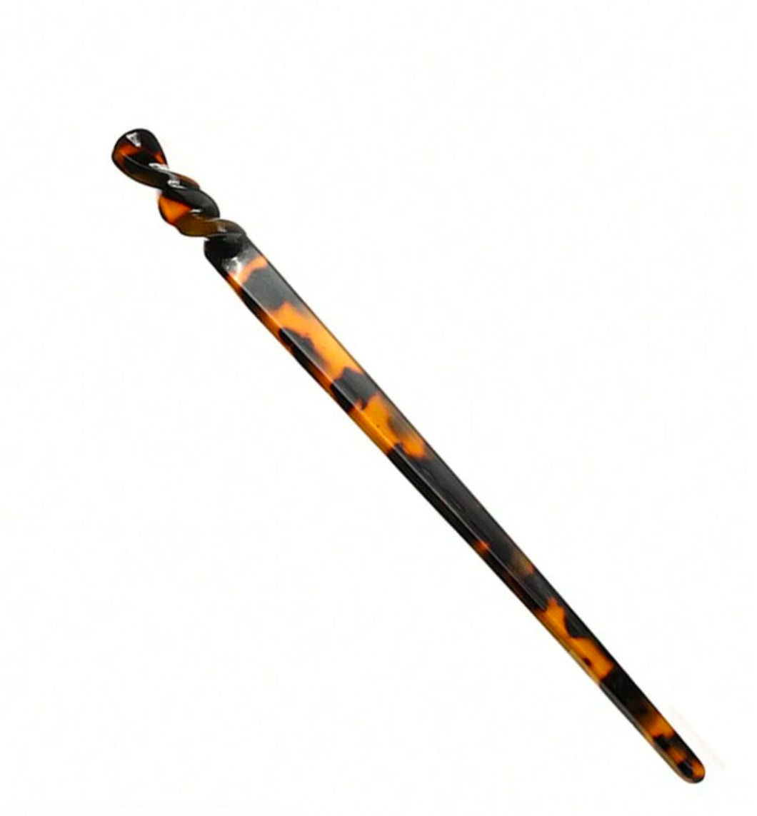 Resin Twist Hair Sticks | Tortoiseshell