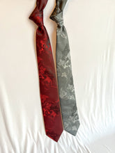 Load image into Gallery viewer, Men’s Necktie in Steel Atlas | Silver Gray Map Tie
