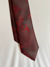 Load image into Gallery viewer, Men’s Necktie in Red Atlas | Red Map Tie
