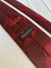 Load image into Gallery viewer, Men’s Necktie in Red Atlas | Red Map Tie
