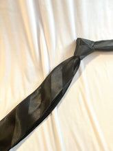 Load image into Gallery viewer, Men’s Satin Stripe Necktie in Black
