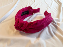 Load image into Gallery viewer, Hot Pink Pleated Headbands
